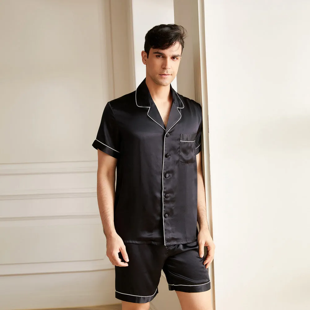19 Momme Men's Classic Short Silk Pajamas Set