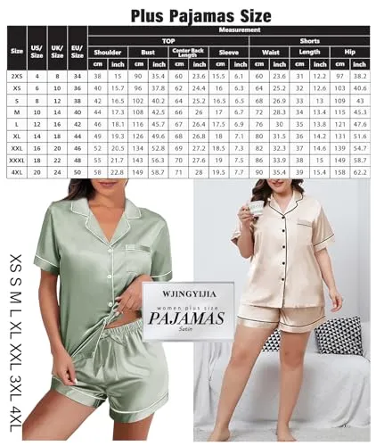 3Pcs Silk Pajamas XS-4XL Womens Satin Pajama Short Floral Sleepwear Bride Soft Pj Lounge Sets Pjs Shorts Set