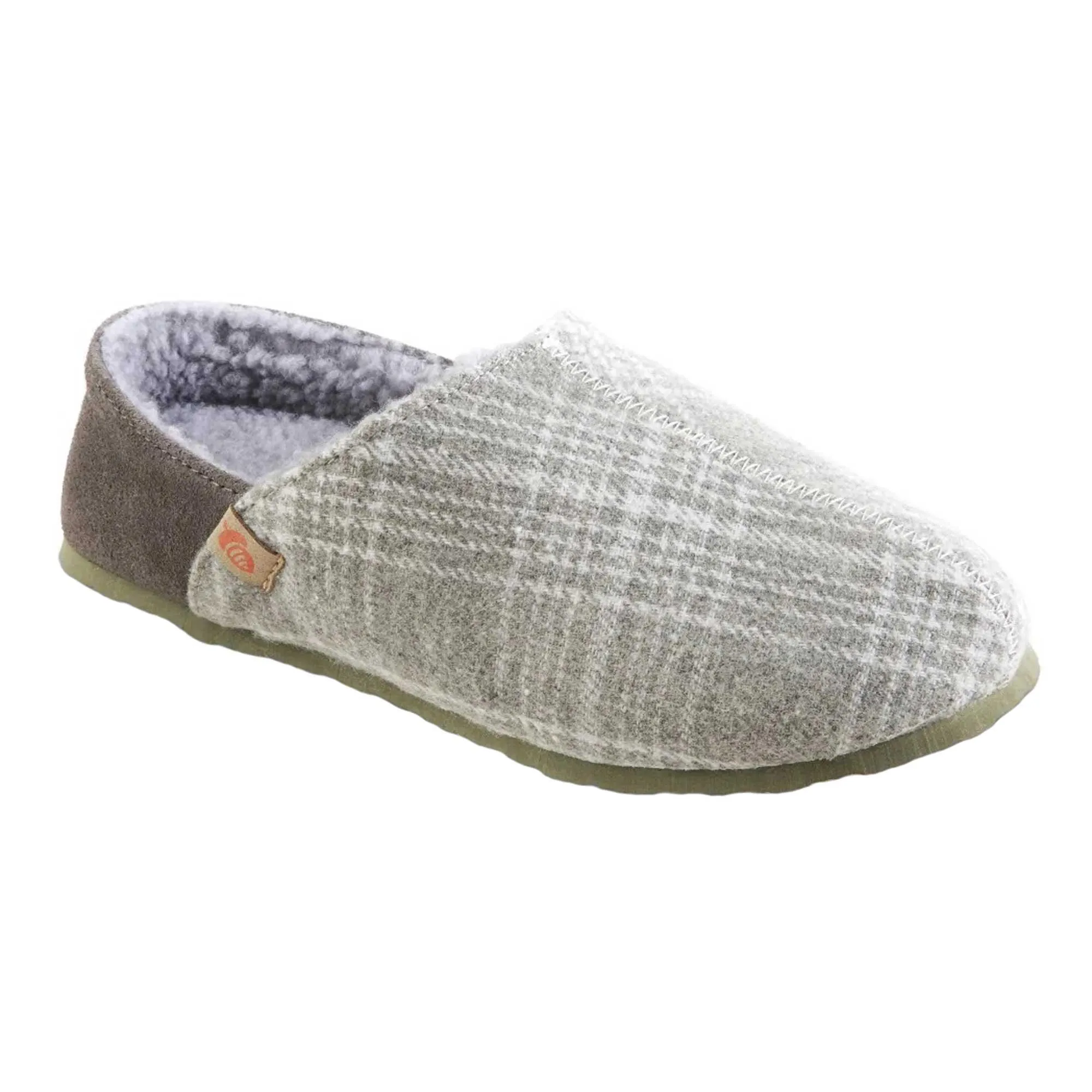 Acorn Women's Slippers - Parker Comfort Grey Plaid Flannel, Small | A20153GPLWS