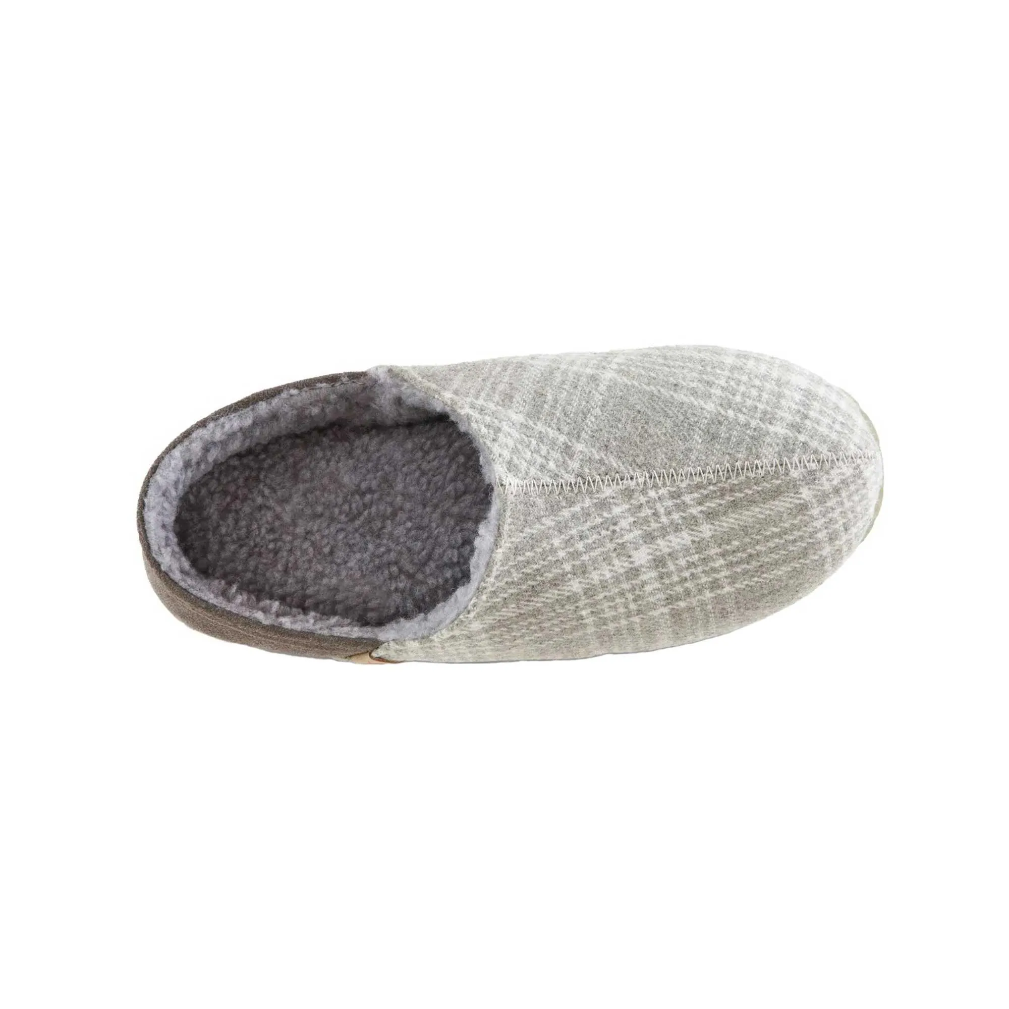 Acorn Women's Slippers - Parker Comfort Grey Plaid Flannel, Small | A20153GPLWS