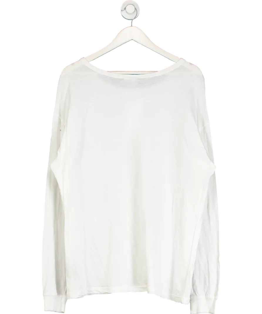American Vintage White Men's Long Sleeve T-shirt Gamipy UK M/L