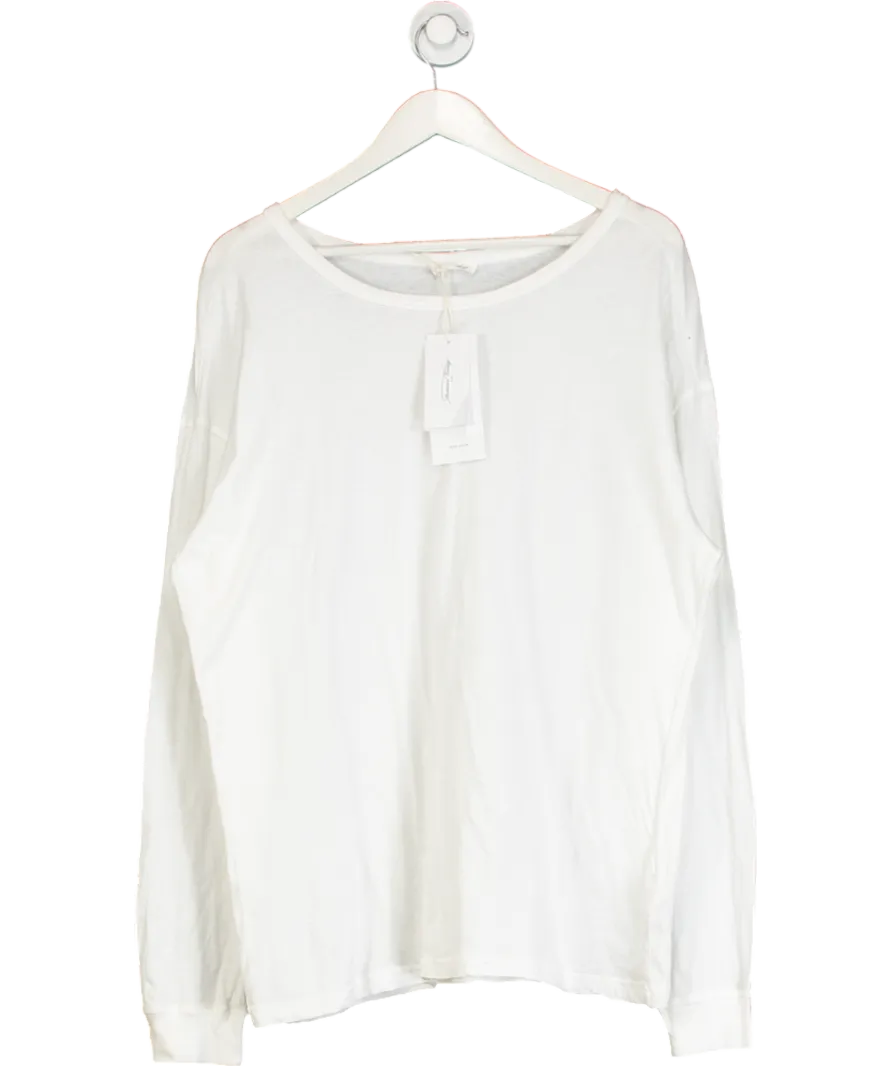 American Vintage White Men's Long Sleeve T-shirt Gamipy UK M/L