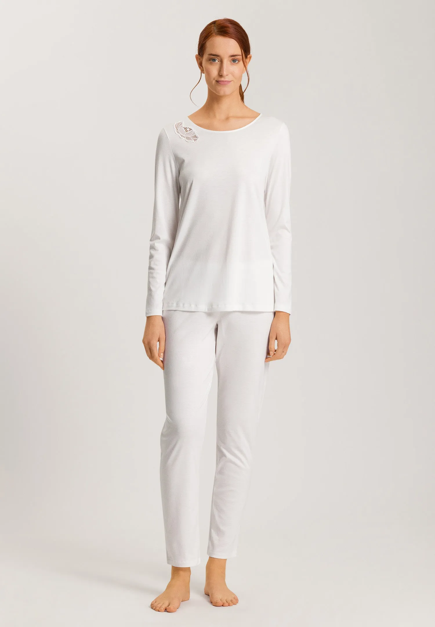 Anne Cotton Pajama Set | Off White 74894-102