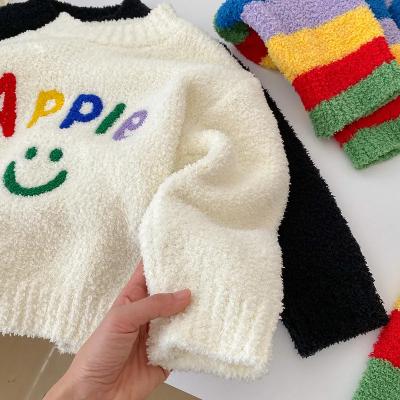 Apple Letter Strip kids Pajama Set