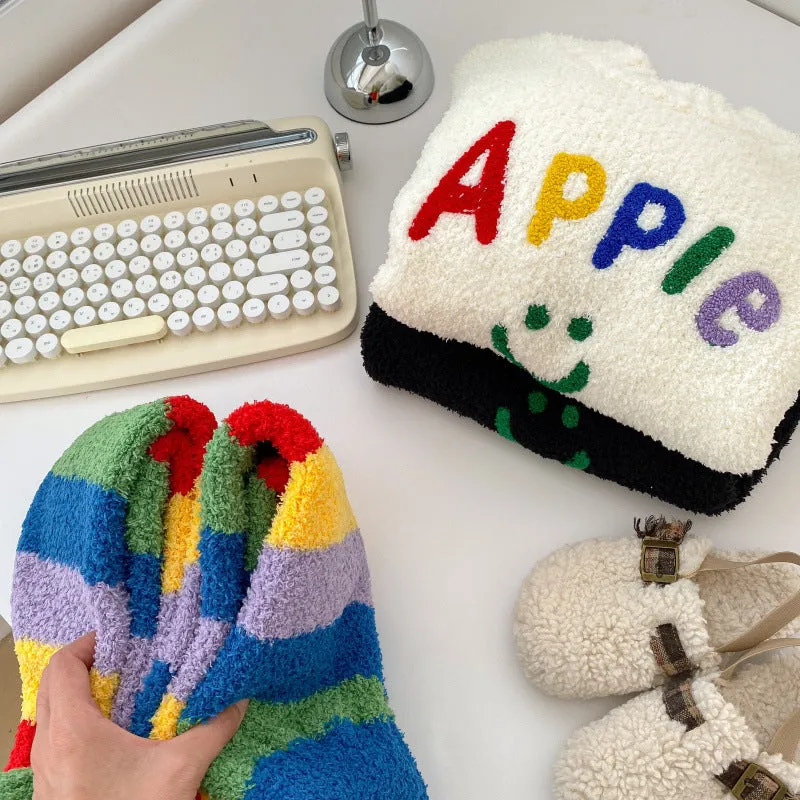 Apple Letter Strip kids Pajama Set
