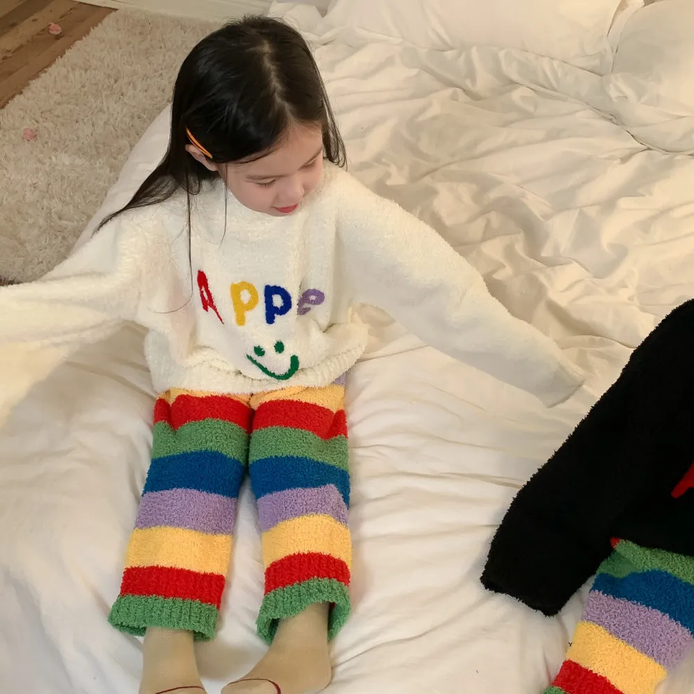 Apple Letter Strip kids Pajama Set