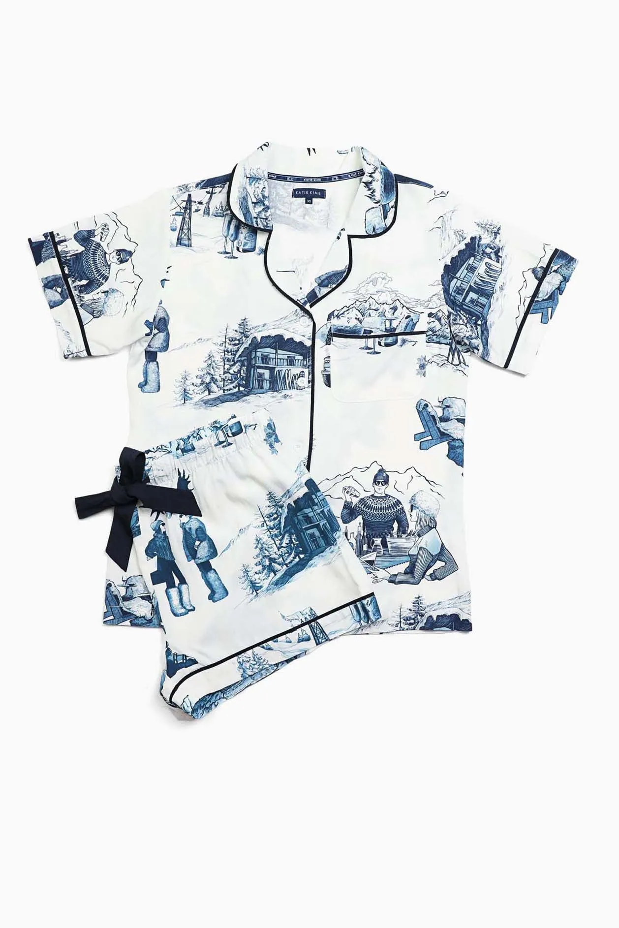 Après Ski Toile Pajama Shorts Set
