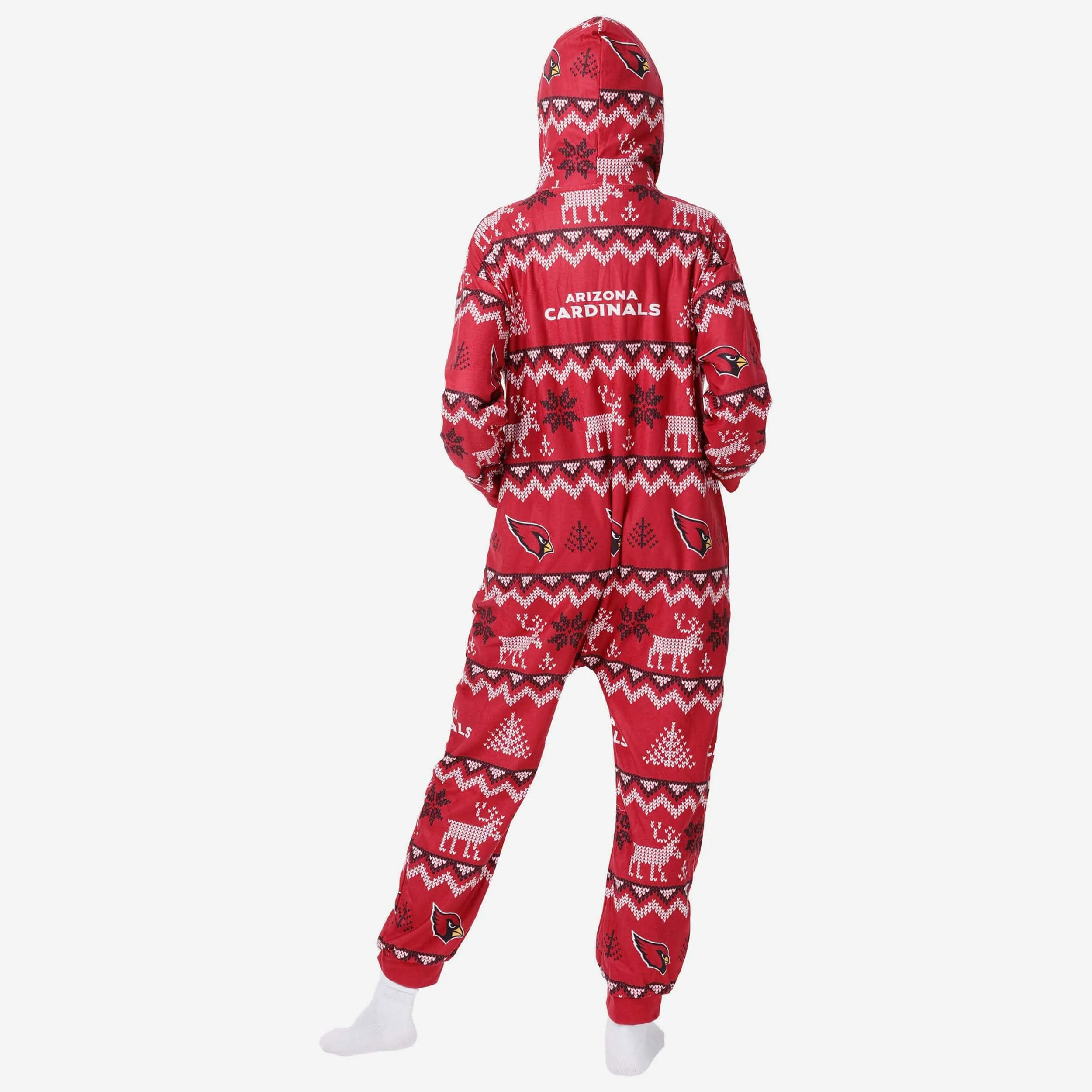 Arizona Cardinals Ugly Pattern One Piece Pajamas