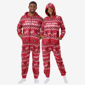 Arizona Cardinals Ugly Pattern One Piece Pajamas