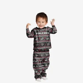 Atlanta Falcons Toddler Ugly Pattern Family Holiday Pajamas