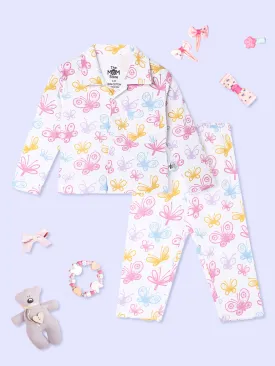 Baby and Kids Pajama Nightsuit Set- Spring Wings