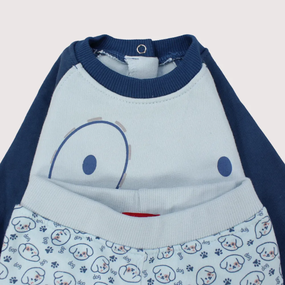 Blue Puppy Long-Sleeved Pajama