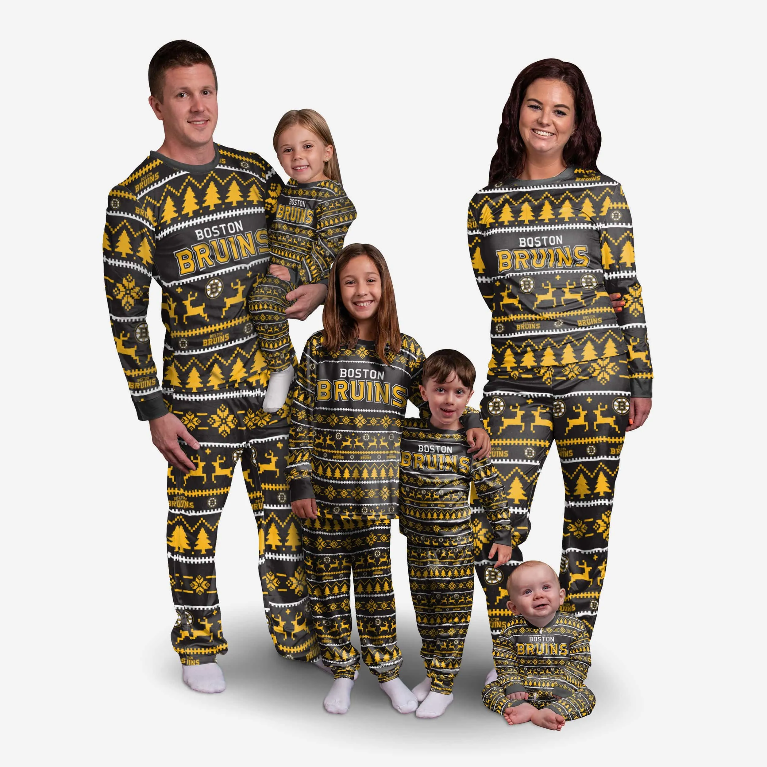 Boston Bruins Family Holiday Pajamas