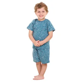 Boys summer pajama set Sports t-shirt   shorts