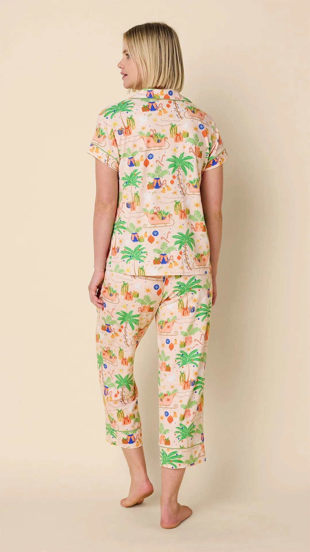 California Christmas Pima Knit Capri Set