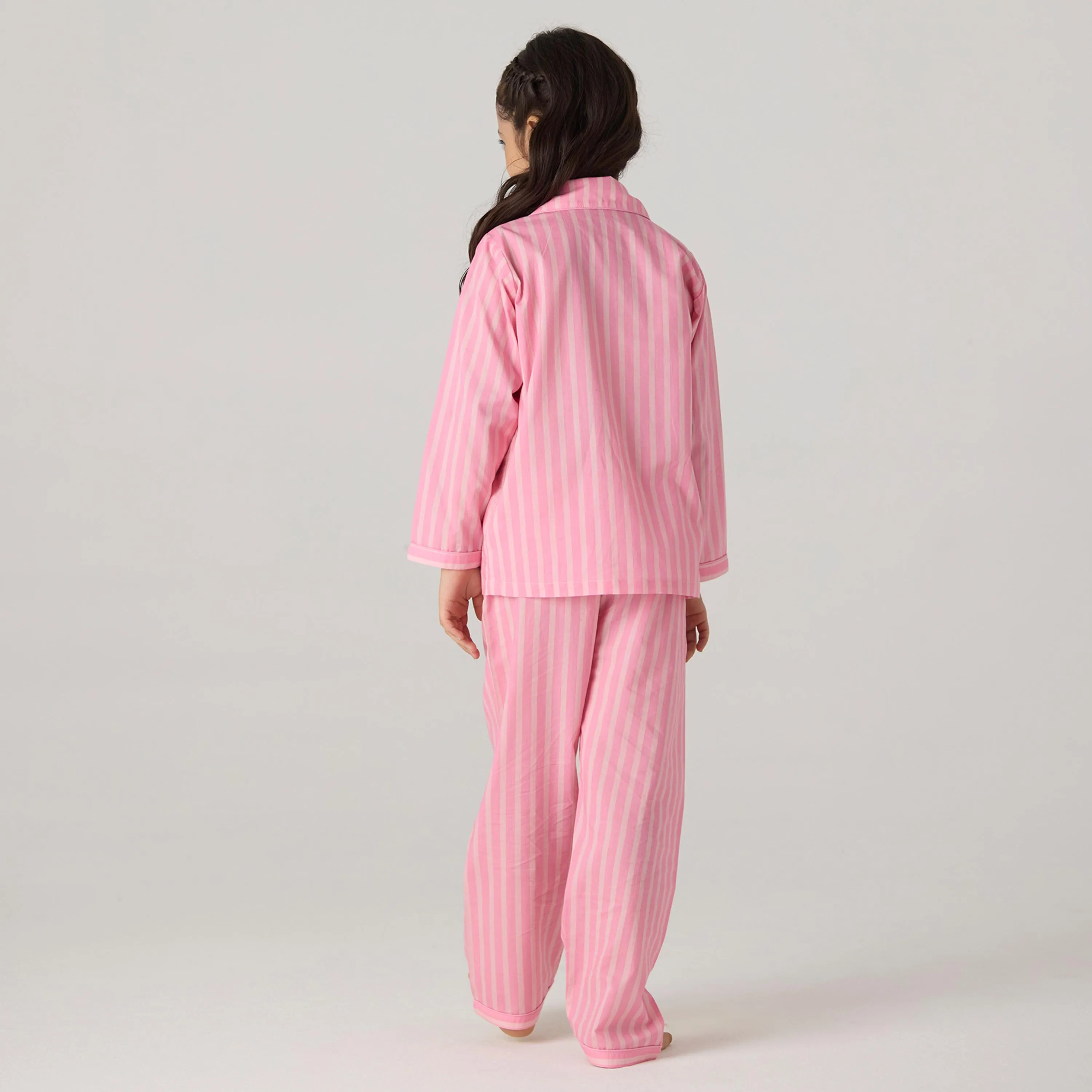 Candy Striped Pajama Set For Kids