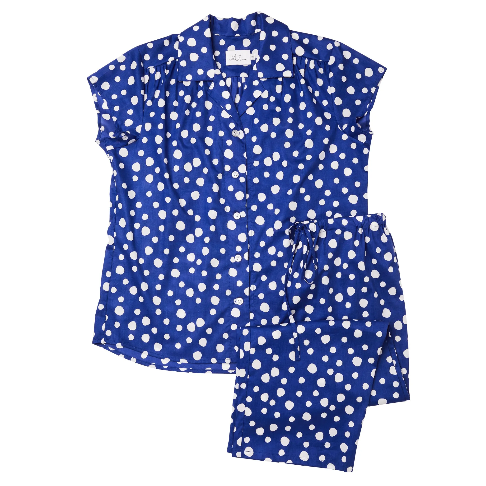 Capri Pajama Set - Blue Polka Dots