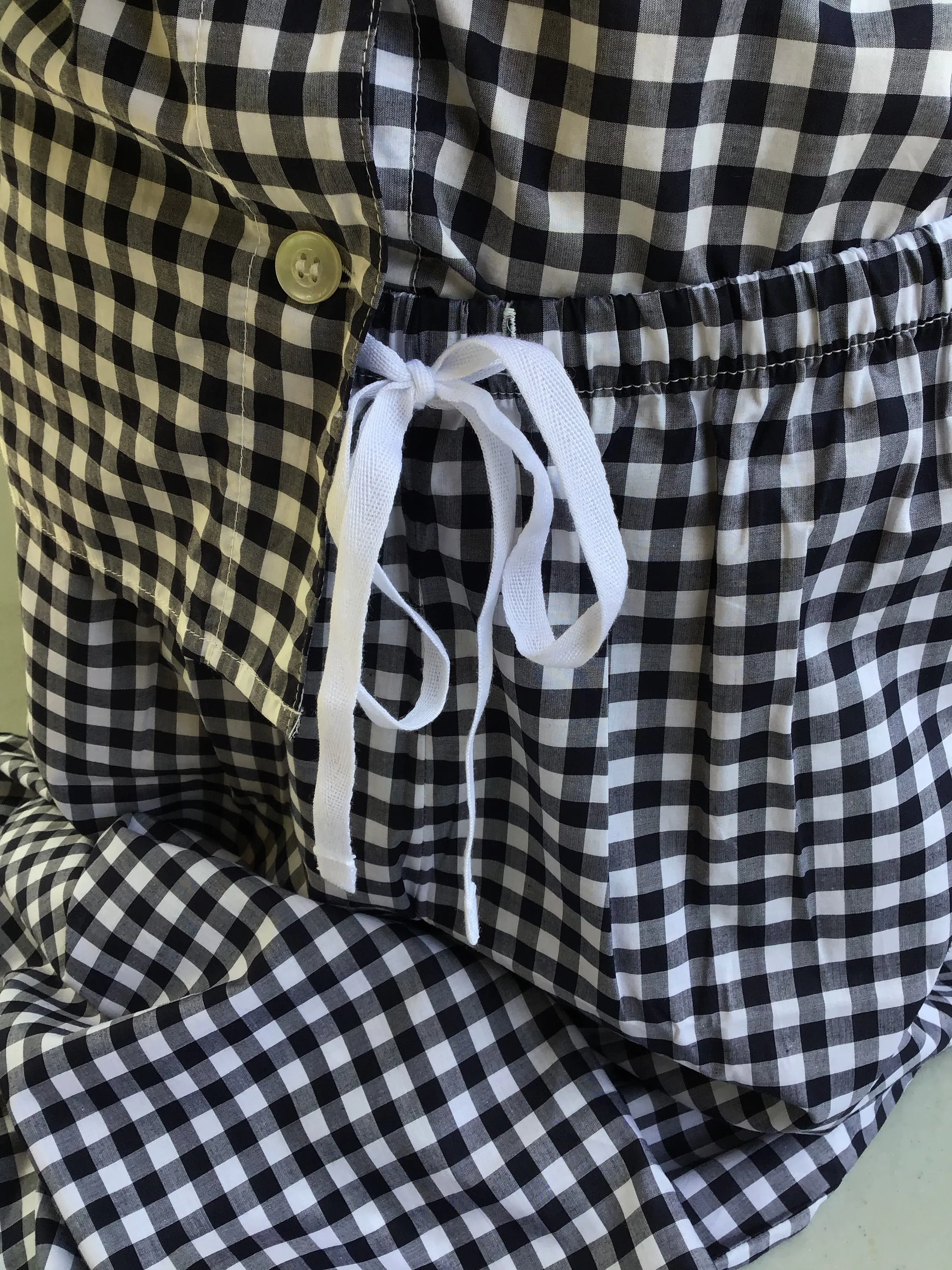 Capri Pajama Set - Dark Navy Gingham