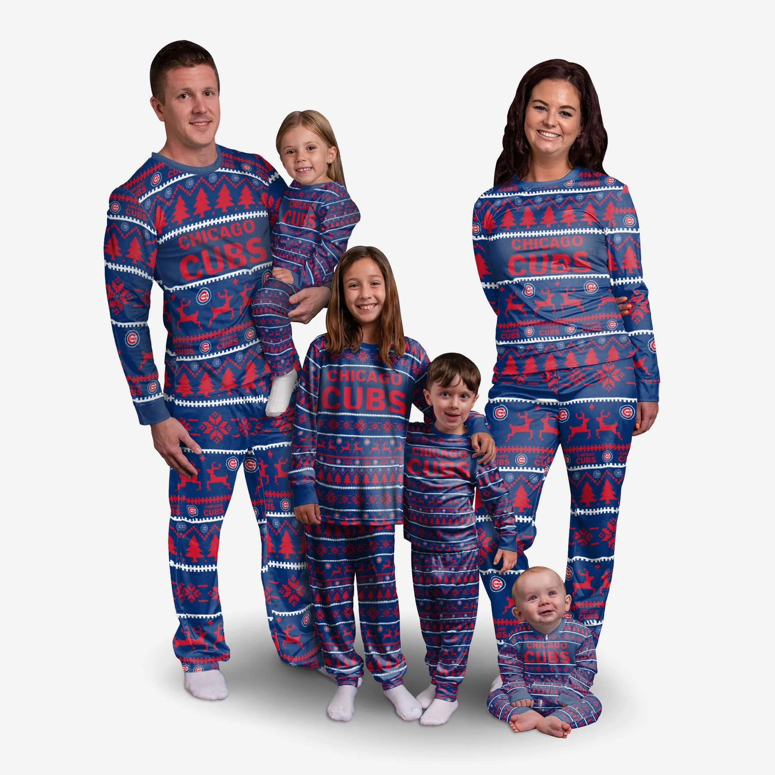 Chicago Cubs Youth Family Holiday Pajamas
