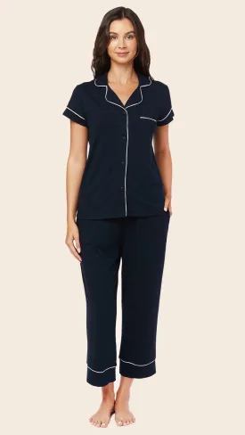 Classic Pima Knit Capri - Midnight