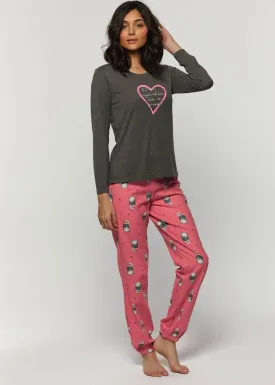 Cotton Flannel Jogger Pajama Set