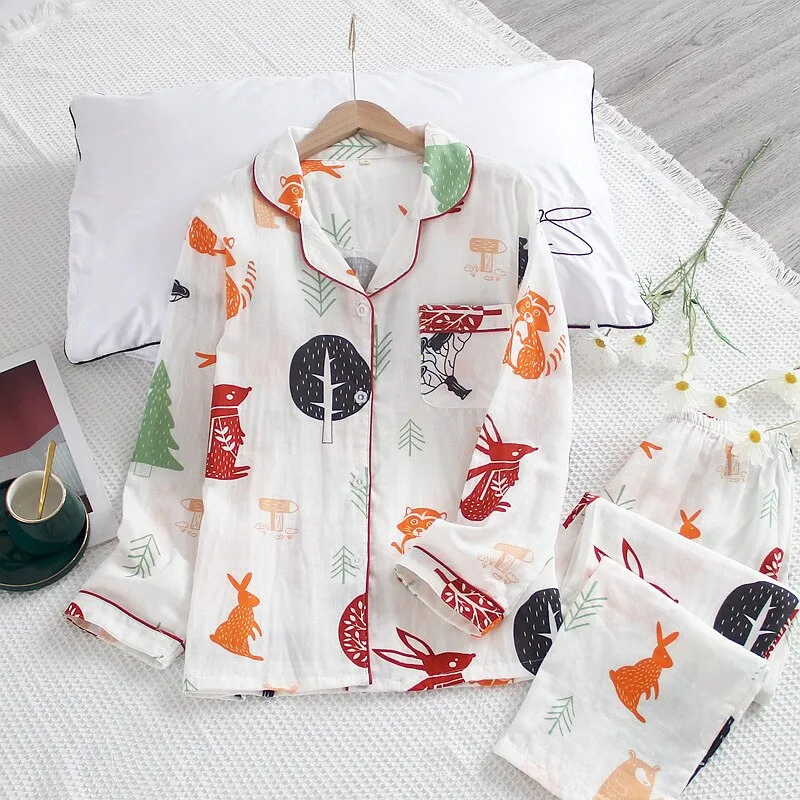 Cotton Long Sleeved Pajama Set