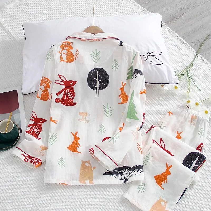 Cotton Long Sleeved Pajama Set