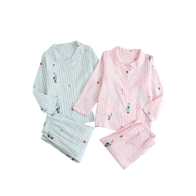 Cotton Long Sleeved Women's Pajama Set