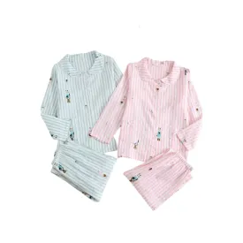 Cotton Long Sleeved Women's Pajama Set