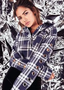 CROPPED FLANNEL TOP