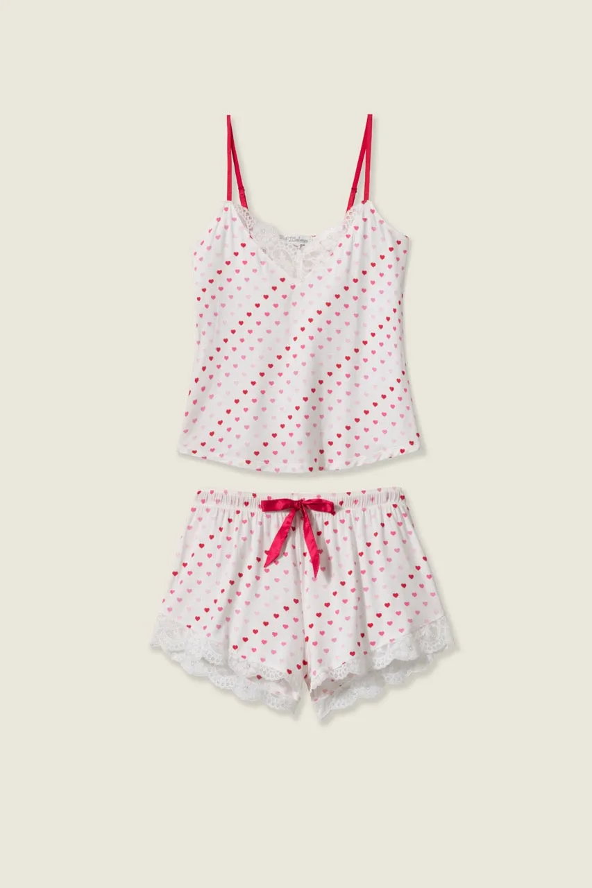 Day Dreams Hearts Modal Short PJ Set
