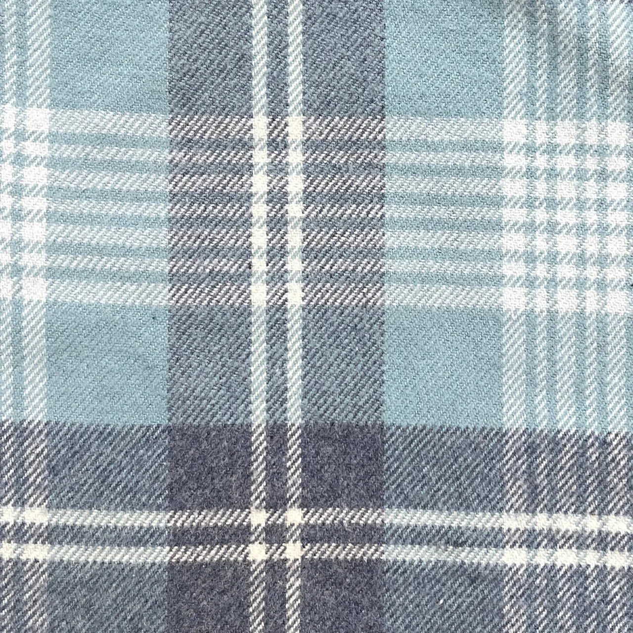 Dog and Cat Bandana: Blue Frost Plaid Flannel