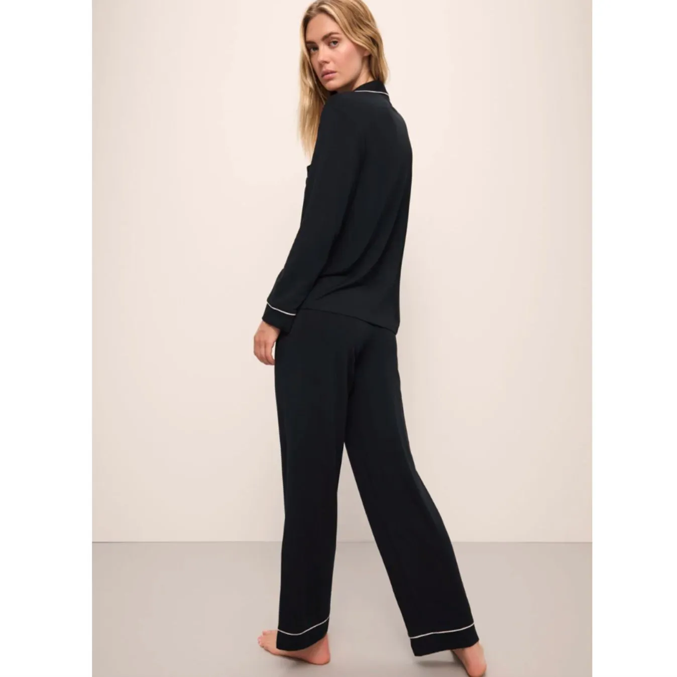 Eberjey Gisele Long PJ Set PJ1018 in Black