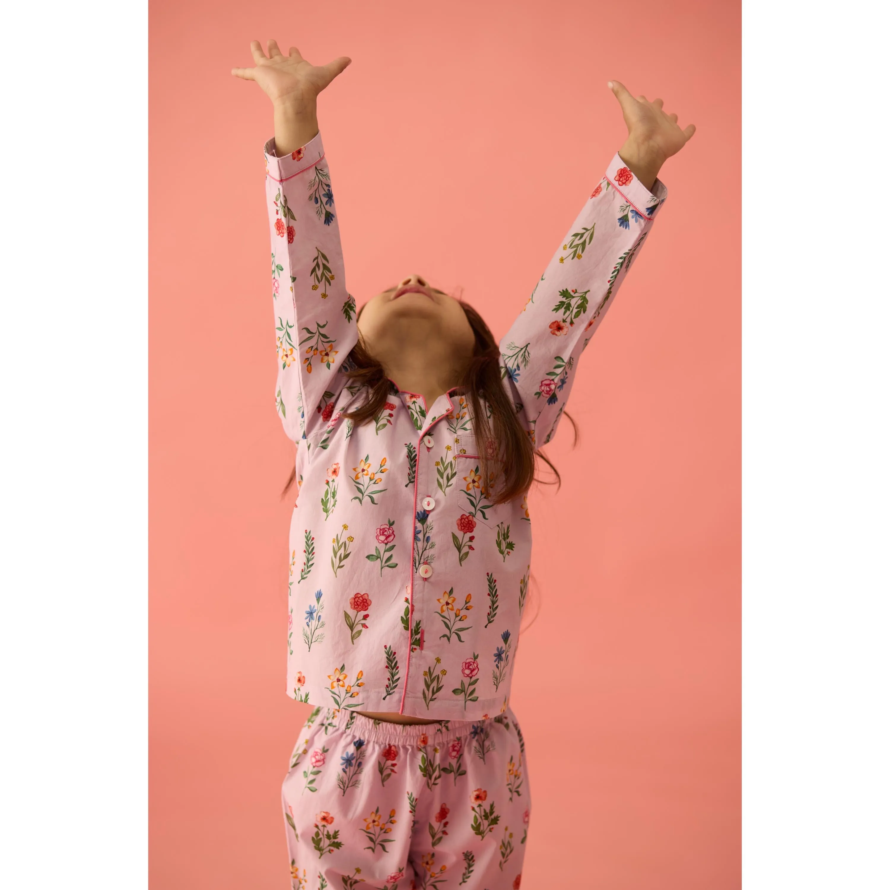 Florals Pajama Set For Kids