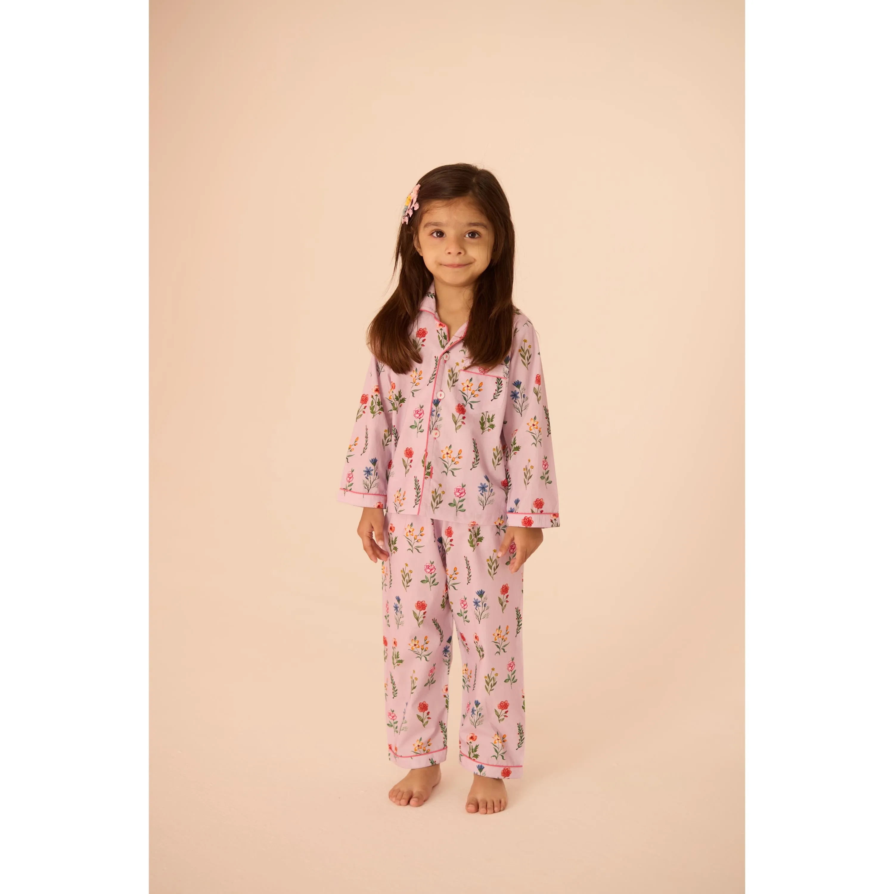 Florals Pajama Set For Kids
