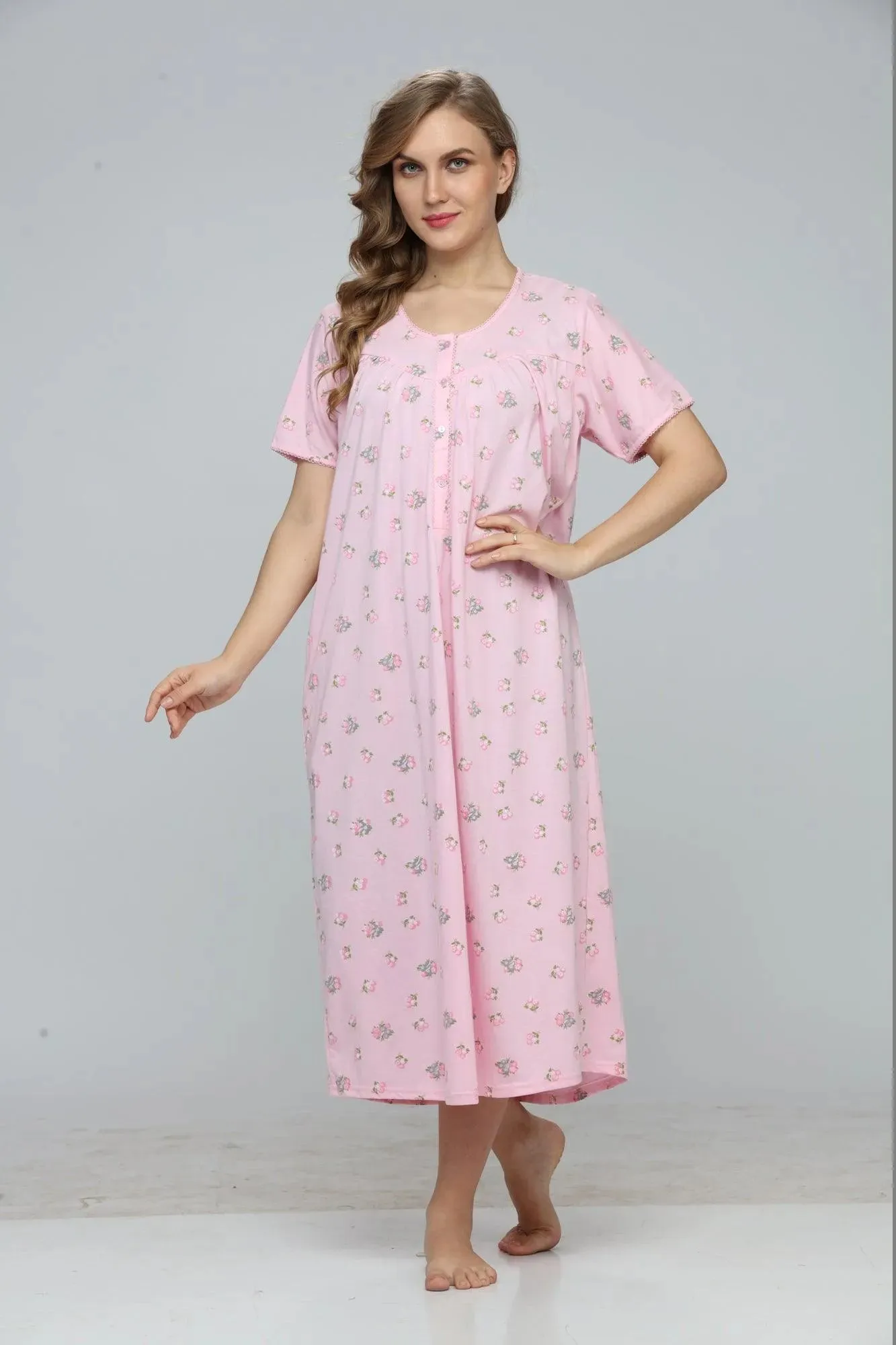 Flower Magic Print Short Nightdress