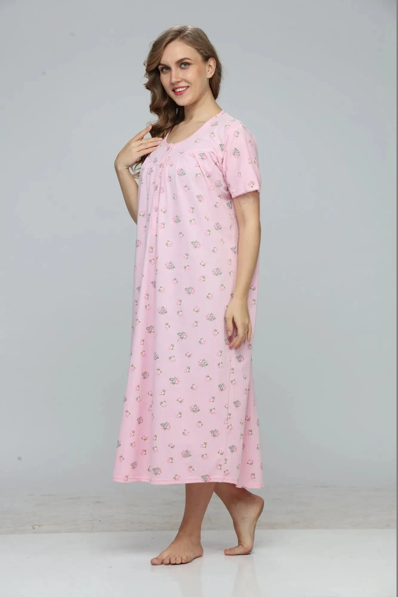 Flower Magic Print Short Nightdress