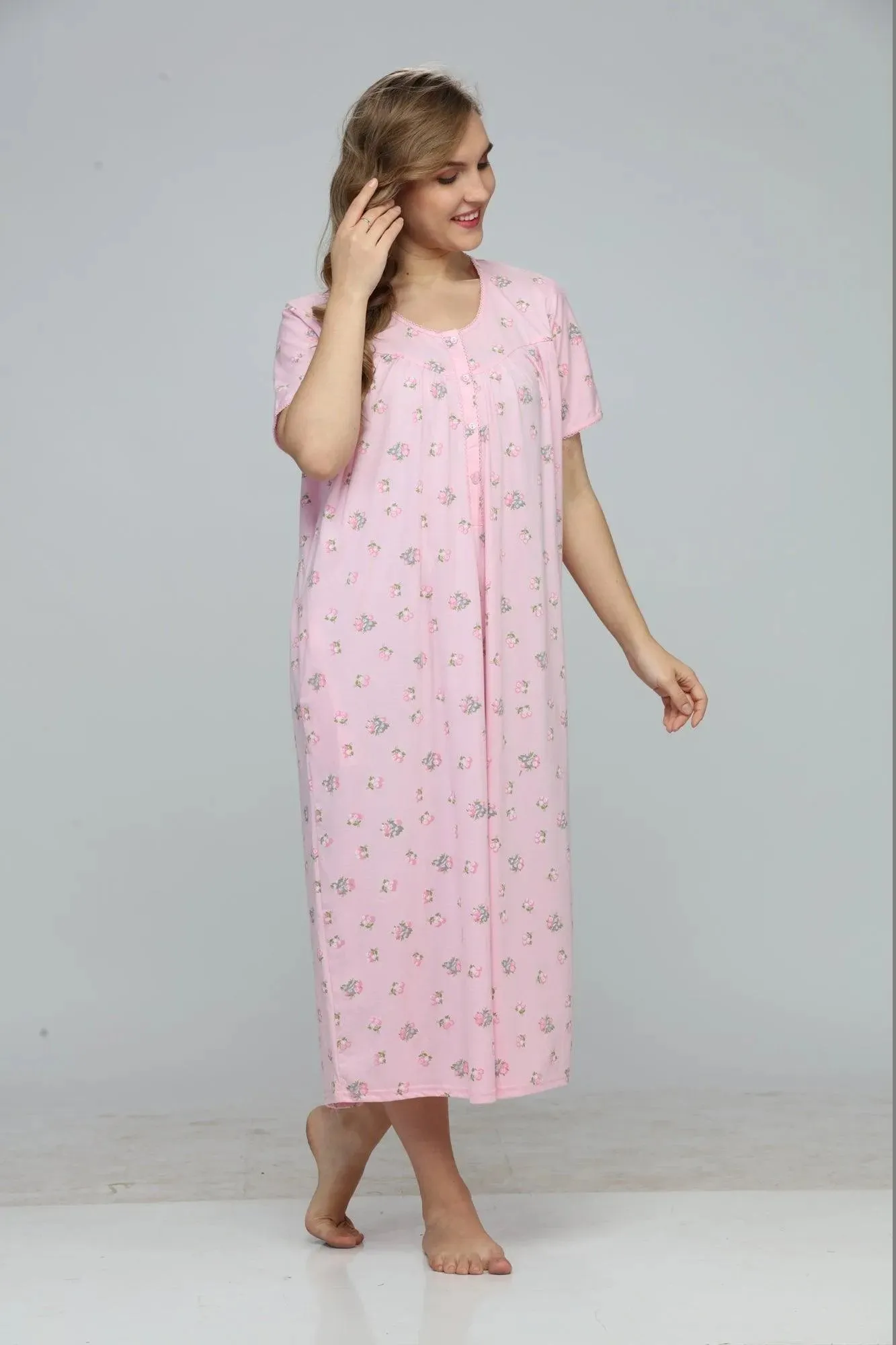 Flower Magic Print Short Nightdress