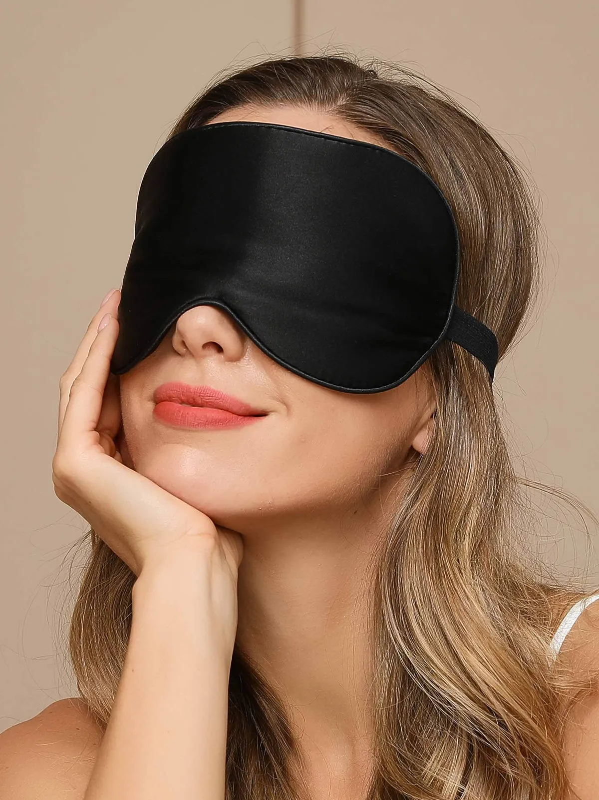 Gift Set - Silk Half Sleeve Belted Dressing Gown & Eye Mask & Scrunchie