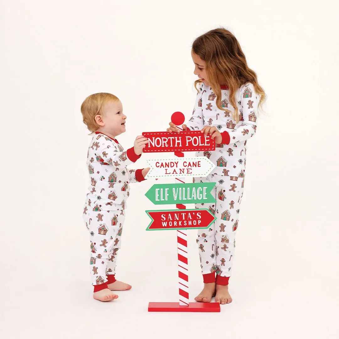 GINGERBREAD WORLD TWO PIECE PJS (UNISEX)