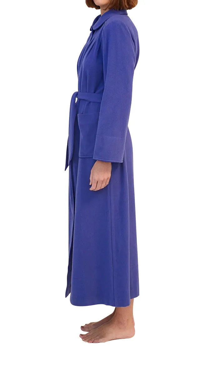 Ginia 80% Wool 20% Cashmere Robe with Long Sleeve in Jacaranda KCG610