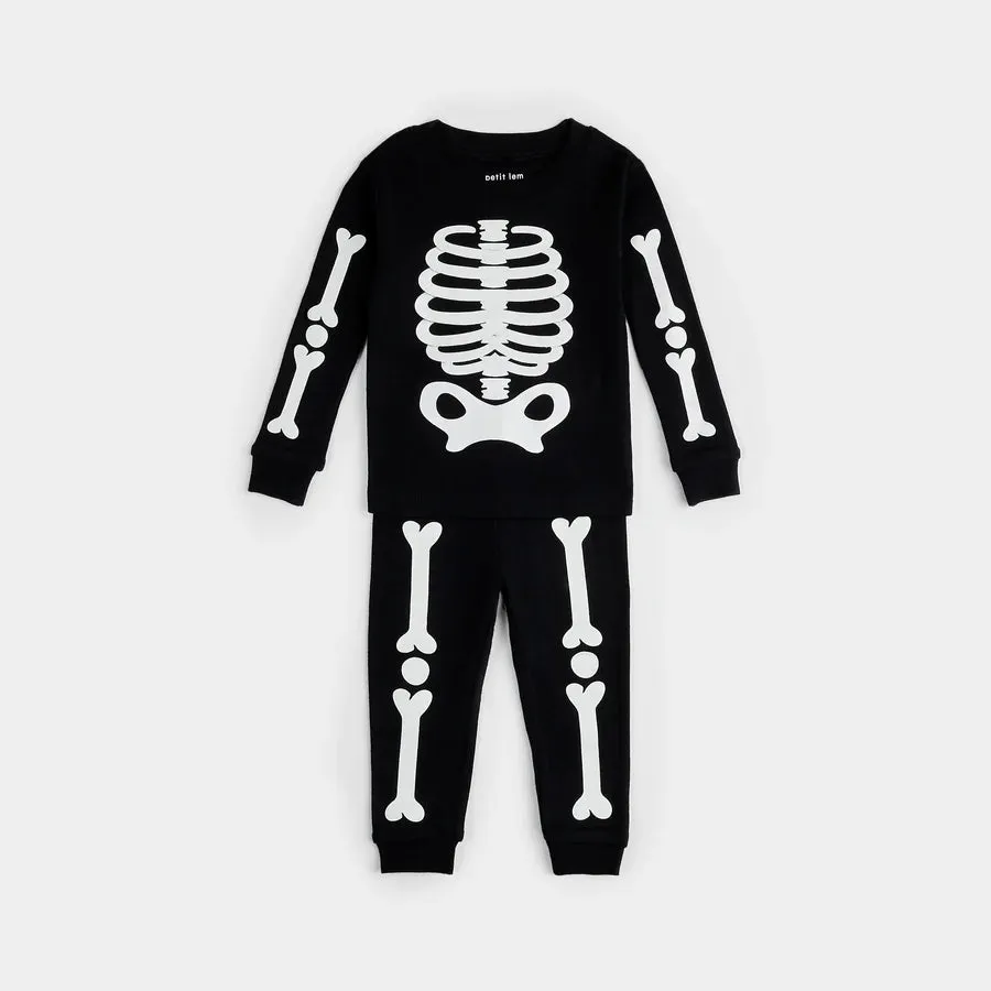 Glow-in-the-Dark Skeleton Two Piece Pajamas