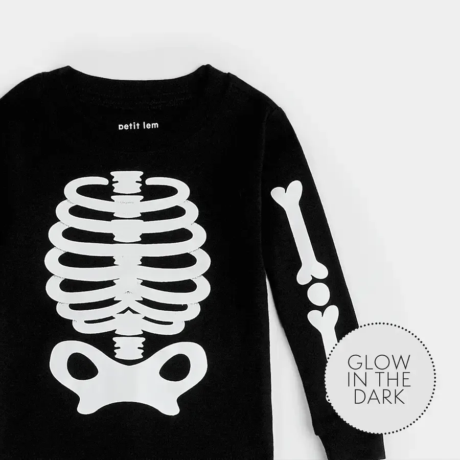 Glow-in-the-Dark Skeleton Two Piece Pajamas