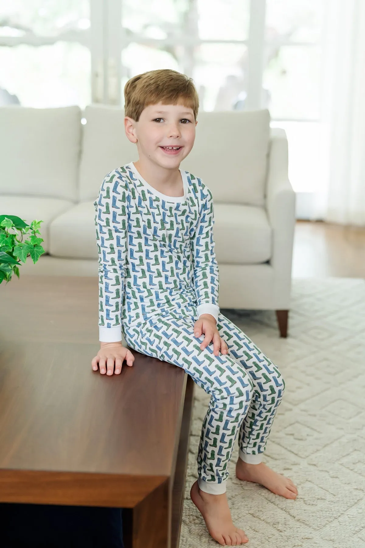 Grayson Pajama Set - Cowboy Boots