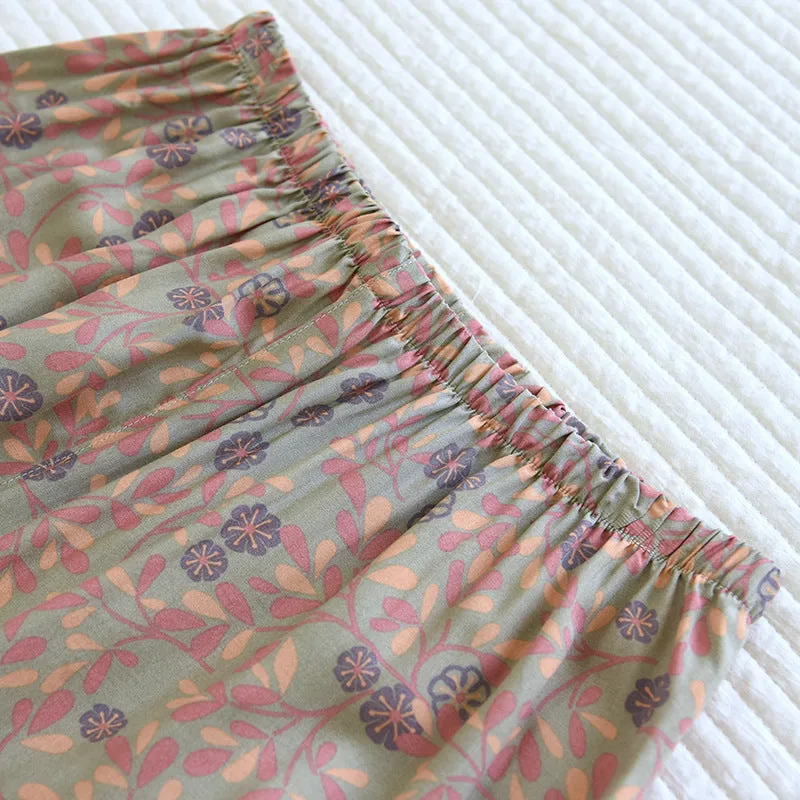 Green Light Cotton Printed Pajama Set