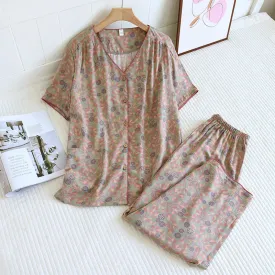 Green Light Cotton Printed Pajama Set