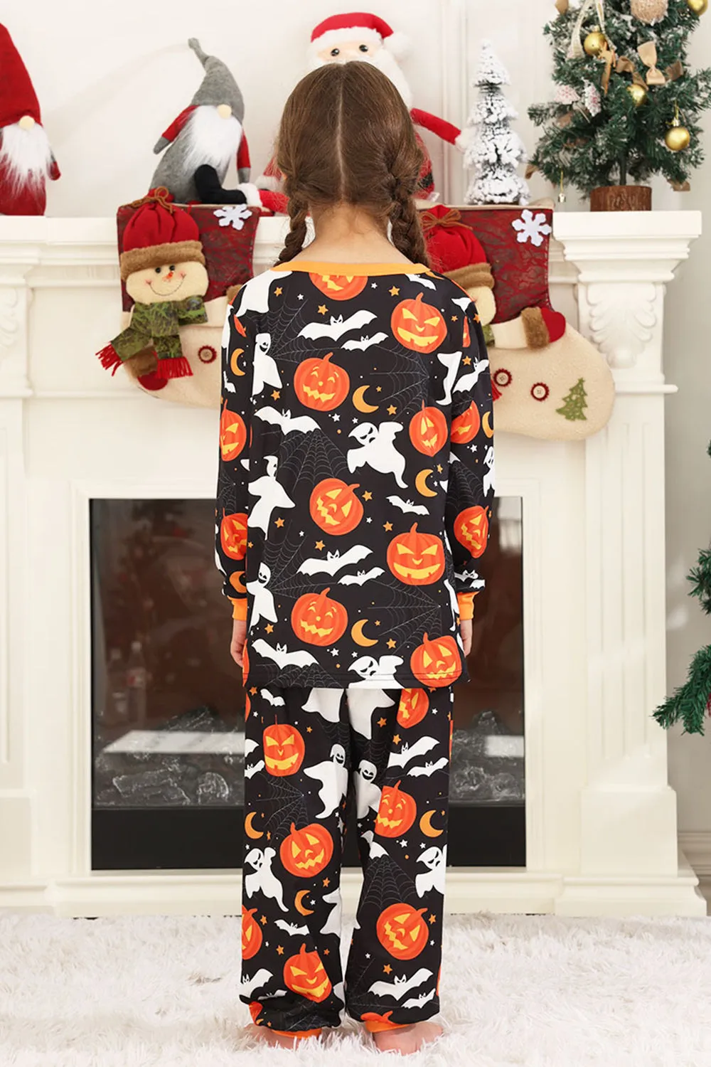 Halloween Family Pumpkin Printed Pajamas Set