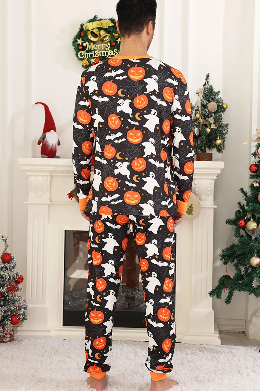 Halloween Family Pumpkin Printed Pajamas Set