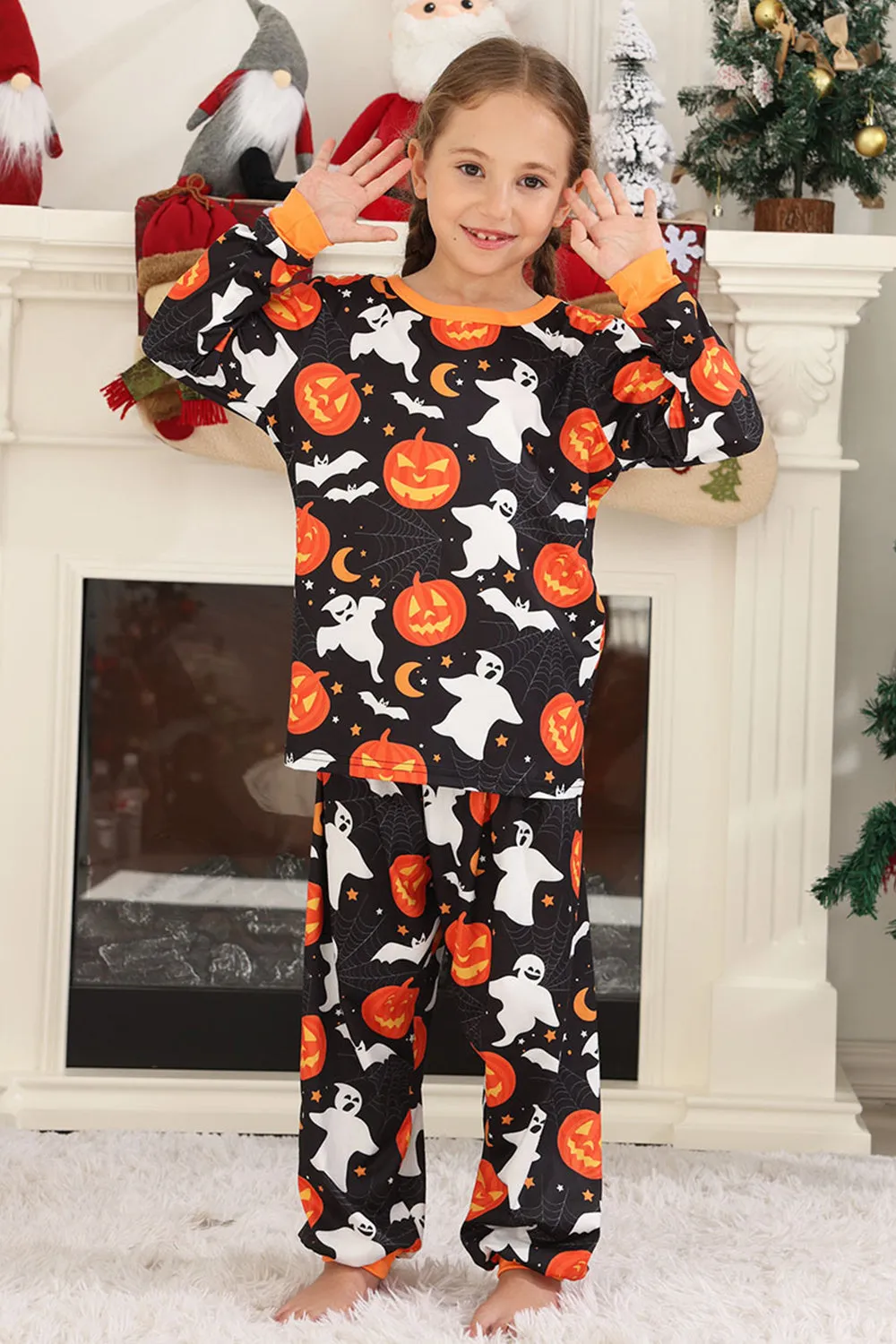 Halloween Family Pumpkin Printed Pajamas Set