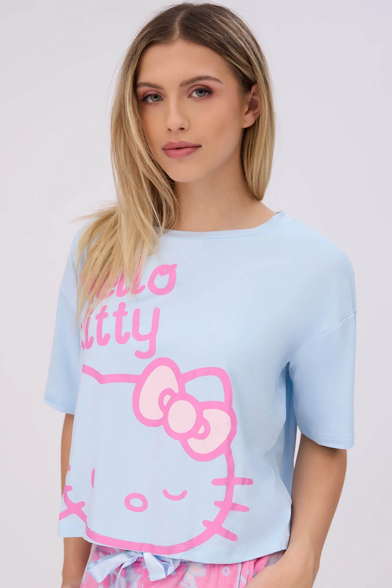 Hello Kitty Super Soft Pajama Tee And Velour Pajama Jogger 2-Piece Set